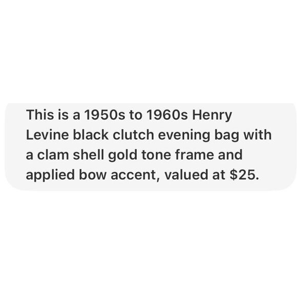 Henry Levine Vintage Black Clutch Evening Bag - Picture 5 of 5